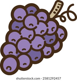 Grapes vector doodle illustration and graphic