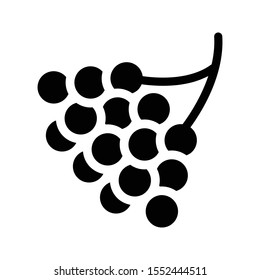 grapes vector glyph flat icon