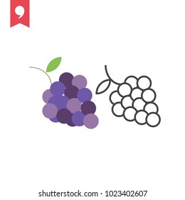 Grapes vector icon