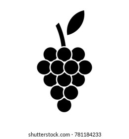 Grapes Vector Icon.