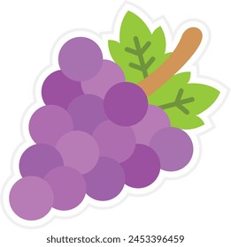Grapes vector icon. Can be used for printing, mobile and web applications.