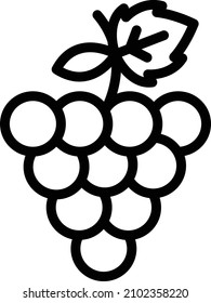 Ilustración de diseño de iconos vectores de uvas