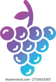 Ilustración de diseño de íconos de Vector de uvas