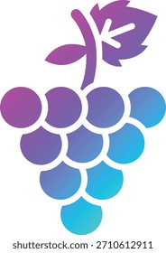 Ilustración de diseño de íconos de Vector de uvas