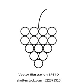 grapes, vector icon, eps10