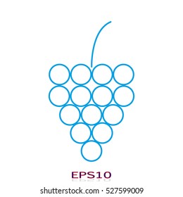 grapes, vector icon, eps10