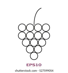 grapes, vector icon, eps10