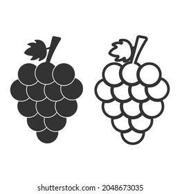 grapes vector icon illustration sign