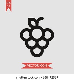 Grapes vector icon, illustration symbol