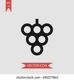 Grapes vector icon, illustration symbol