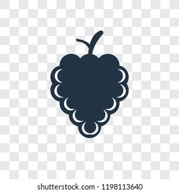 Grapes vector icon isolated on transparent background, Grapes transparency logo concept