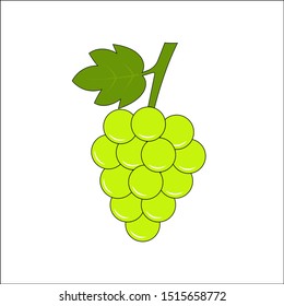 Grapes vector icon isolated on white background