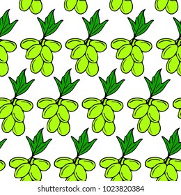 Grapes vector illustration. Doodle style. Design, print, decor, textile, paper