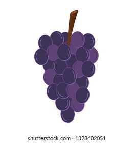 Grapes. Vector illustration of a grape fruit symbol sign.