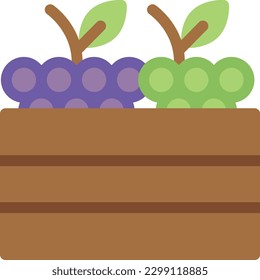 grapes  Vector illustration on a transparent background. Premium quality symmbols. Line Color vector icons for concept and graphic design. 
