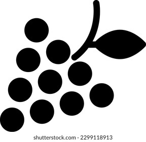 grapes  Vector illustration on a transparent background. Premium quality symmbols. Glyphs vector icons for concept and graphic design. 
