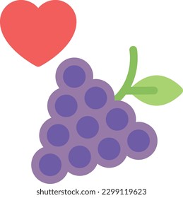 uvas Ilustración vectorial en un fondo transparente. Símbolos de calidad superior. Iconos vectoriales de color de línea para el concepto y el diseño gráfico.
