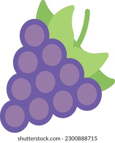 uvas Ilustración vectorial en un fondo transparente. Símbolos de calidad superior. Iconos vectoriales de color de línea para el concepto y el diseño gráfico.