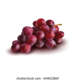 Grapes vector.
Image a bunch of grapes isolated on white background.