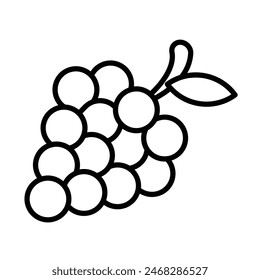 Grapes Vector Line Icon Design