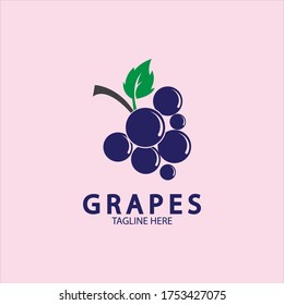 Grapes Vector Logo Icon isolated. Organic Wine branding template. Nature Grapes Logotype