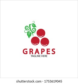 Grapes Vector Logo Icon isolated. Organic Wine branding template. Nature Grapes Logotype