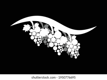 Grapes Vector Logo Icon template isolated.
Nature Grapes Line Logotype