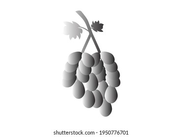 Plantilla de icono del logotipo del vector de uvas aislada.
Logotipo de línea de uvas naturales