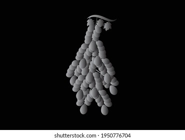 Grapes Vector Logo Icon template isolated.
Nature Grapes Line Logotype
