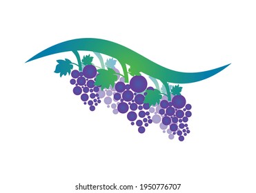 Grapes Vector Logo Icon template isolated.
Nature Grapes Line Logotype