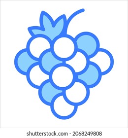 icono de contorno vectorial de uvas. Símbolos modernos de línea delgada. Colección de elementos tradicionales.