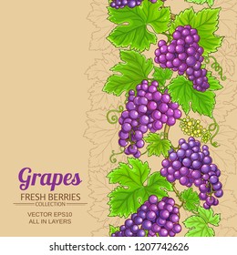 grapes vector pattern