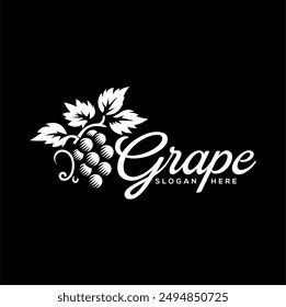 GRAPES VECTOR FOR WINE AND GARDEN LOGO COMPANY