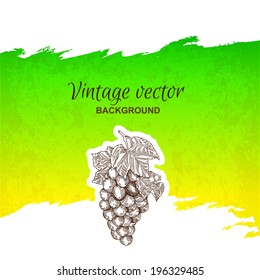 Grapes vintage label