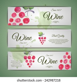 Grapes or Wine concept design. Corporate identity