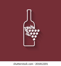 grapes wine design element - vector illustration. eps 10