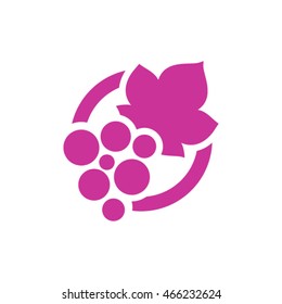 Grapes wine logo.