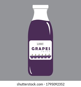 grapes_juice_Label design is a piece of paper,plastic film,cloth,metal or other material affixed to a container or product.
