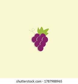 Grapes.Vector illustration grapes.Icon in flat style
