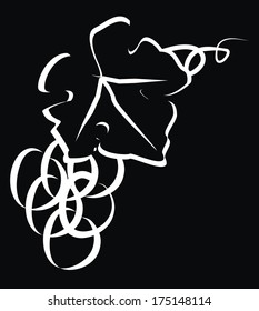 grapevine, banner, vector icon
