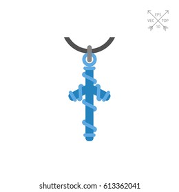 Grapevine cross vector icon