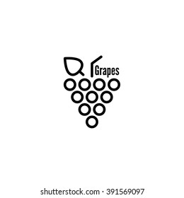 Grapevine leaves icon. Logo grapes. Wine or vine logo icon.  