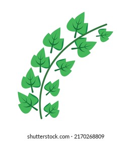 Grapevine semi flat color vector object. Full sized item on white. Woody vine. Growing grapes in garden. Pruning plants. Simple cartoon style illustration for web graphic design and animation