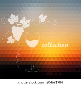 Grapevine. Vector wine design elements.  