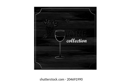 Grapevine. Vector wine design elements.  
