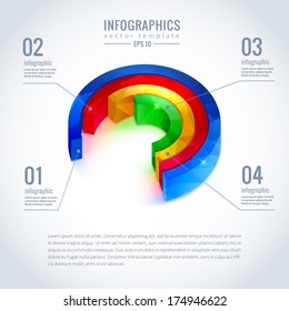 graph 3d triangle vector 3d infographic chart ring diagram with cool triangle geometric texture perfect for presentation graph 3d triangle way pastry pie technology performance sign business rise curv