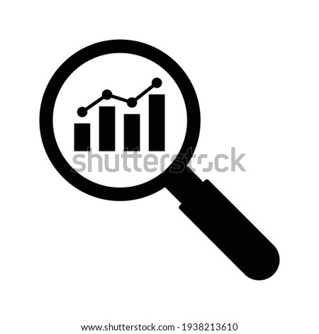 graph analysis business icon vector