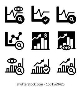 graph analysis icon isolated sign symbol vector illustration - Collection of high quality black style vector icons
