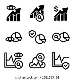 graph analysis icon isolated sign symbol vector illustration - Collection of high quality black style vector icons
