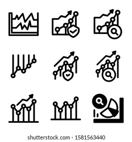 graph analysis icon isolated sign symbol vector illustration - Collection of high quality black style vector icons
